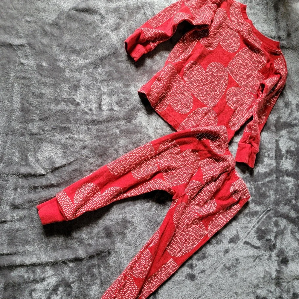 Carter's 2pc Pajama Set Toddler 18M Red Excellent Valentine Print Snug Fit 741